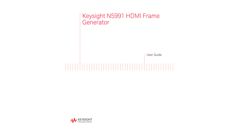 Keysight N5991 HDMI Frame Generator User Guide